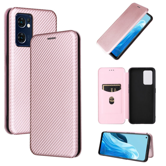 Caja de teléfono de cuero magnético con textura de fibra de carbono, For OPPO Find X5 Lite, For OPPO Realme 9 Pro, For Xiaomi Redmi Note 11 4G / Note 11S 4G, For Nokia G11 / G21