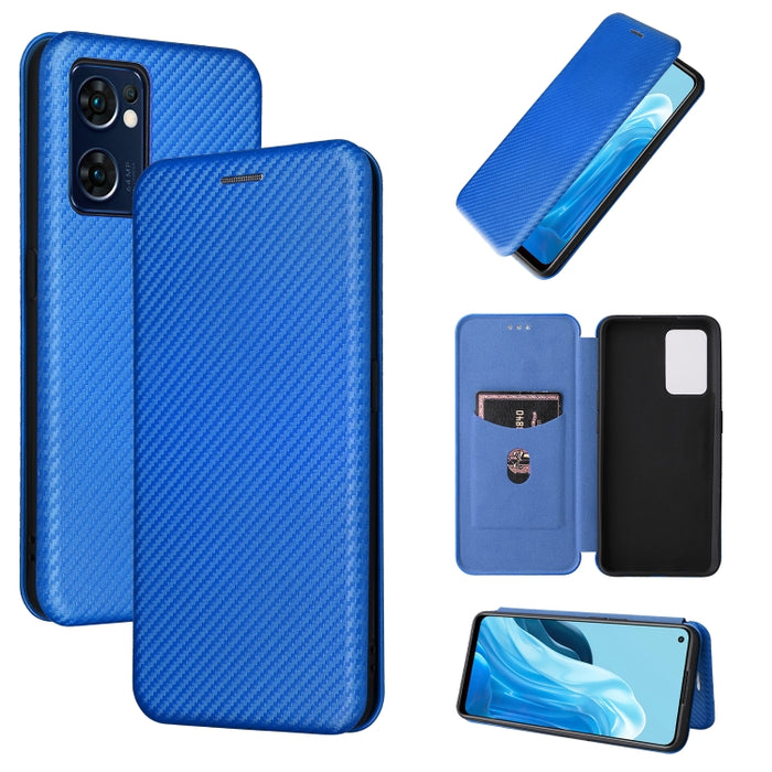 Caja de teléfono de cuero magnético con textura de fibra de carbono, For OPPO Find X5 Lite, For OPPO Realme 9 Pro, For Xiaomi Redmi Note 11 4G / Note 11S 4G, For Nokia G11 / G21
