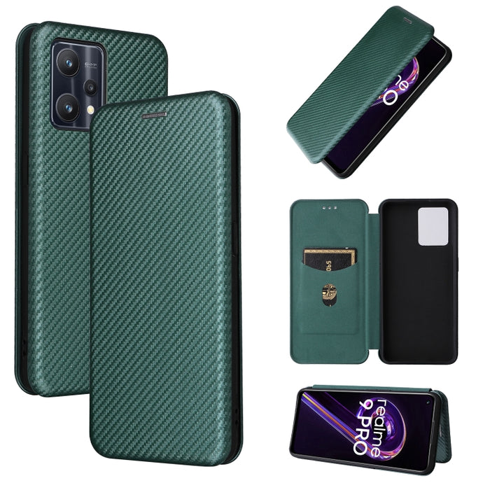 Caja de teléfono de cuero magnético con textura de fibra de carbono, For OPPO Find X5 Lite, For OPPO Realme 9 Pro, For Xiaomi Redmi Note 11 4G / Note 11S 4G, For Nokia G11 / G21