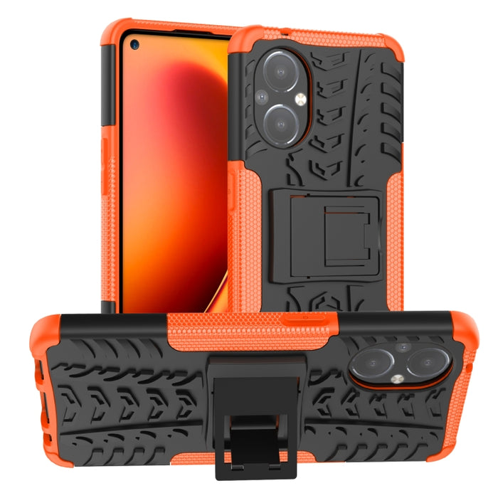 Funda para teléfono TPU+PC a prueba de golpes con textura de neumático con soporte, For OnePlus Nord N20 5G, For Samsung Galaxy A73 5G, For Samsung Galaxy A23, For Xiaomi Redmi Note 11S 4G International Version                                          ...