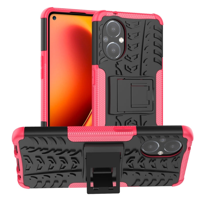 Funda para teléfono TPU+PC a prueba de golpes con textura de neumático con soporte, For OnePlus Nord N20 5G, For Samsung Galaxy A73 5G, For Samsung Galaxy A23, For Xiaomi Redmi Note 11S 4G International Version                                          ...