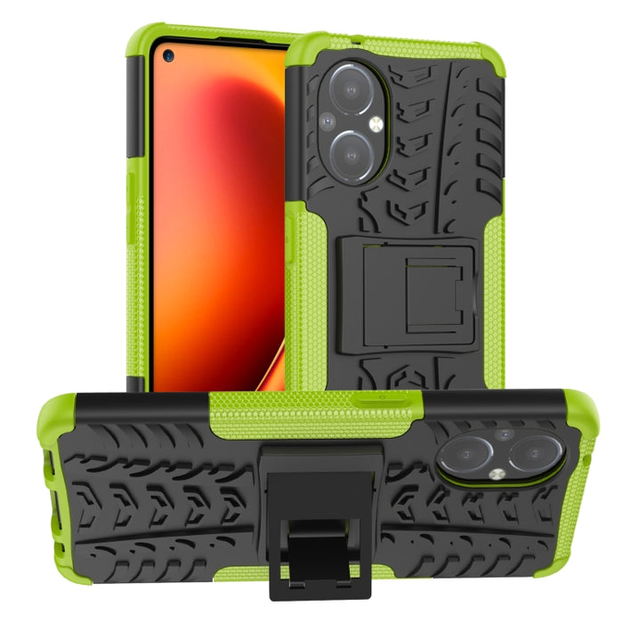 Funda para teléfono TPU+PC a prueba de golpes con textura de neumático con soporte, For OnePlus Nord N20 5G, For Samsung Galaxy A73 5G, For Samsung Galaxy A23, For Xiaomi Redmi Note 11S 4G International Version                                          ...