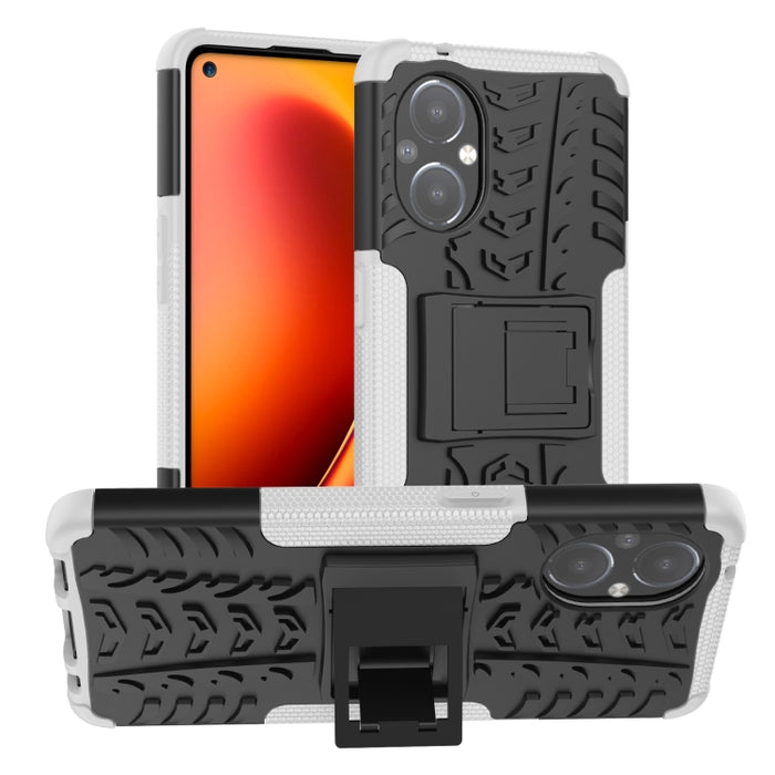 Funda para teléfono TPU+PC a prueba de golpes con textura de neumático con soporte, For OnePlus Nord N20 5G, For Samsung Galaxy A73 5G, For Samsung Galaxy A23, For Xiaomi Redmi Note 11S 4G International Version                                          ...