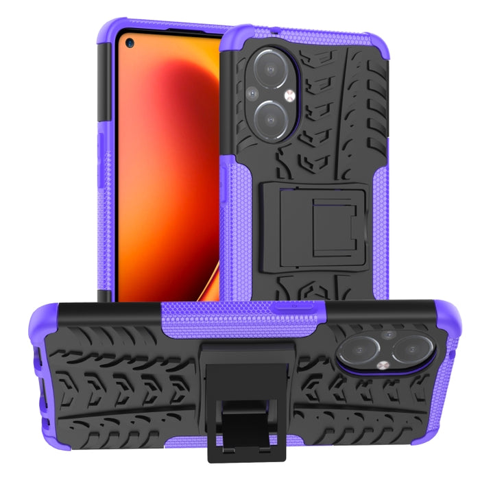 Funda para teléfono TPU+PC a prueba de golpes con textura de neumático con soporte, For OnePlus Nord N20 5G, For Samsung Galaxy A73 5G, For Samsung Galaxy A23, For Xiaomi Redmi Note 11S 4G International Version                                          ...