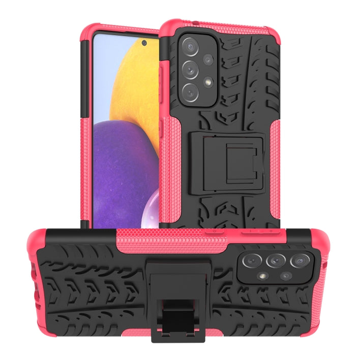 Funda para teléfono TPU+PC a prueba de golpes con textura de neumático con soporte, For OnePlus Nord N20 5G, For Samsung Galaxy A73 5G, For Samsung Galaxy A23, For Xiaomi Redmi Note 11S 4G International Version                                          ...