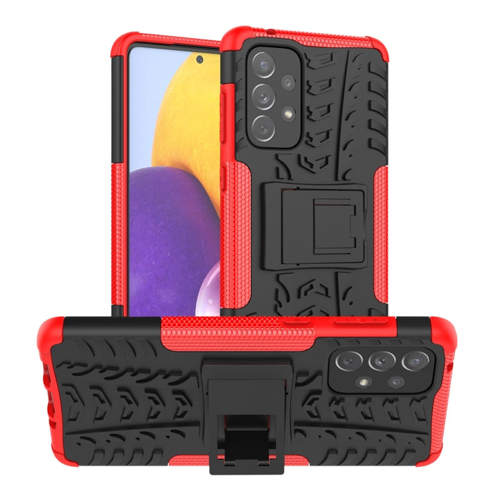 Funda para teléfono TPU+PC a prueba de golpes con textura de neumático con soporte, For OnePlus Nord N20 5G, For Samsung Galaxy A73 5G, For Samsung Galaxy A23, For Xiaomi Redmi Note 11S 4G International Version                                          ...
