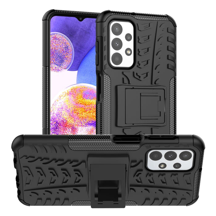 Funda para teléfono TPU+PC a prueba de golpes con textura de neumático con soporte, For OnePlus Nord N20 5G, For Samsung Galaxy A73 5G, For Samsung Galaxy A23, For Xiaomi Redmi Note 11S 4G International Version                                          ...