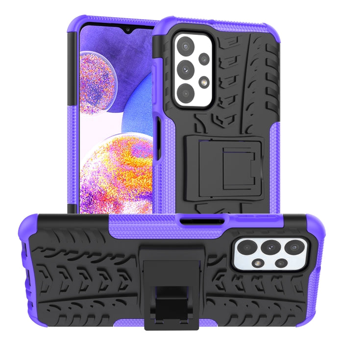 Funda para teléfono TPU+PC a prueba de golpes con textura de neumático con soporte, For OnePlus Nord N20 5G, For Samsung Galaxy A73 5G, For Samsung Galaxy A23, For Xiaomi Redmi Note 11S 4G International Version                                          ...
