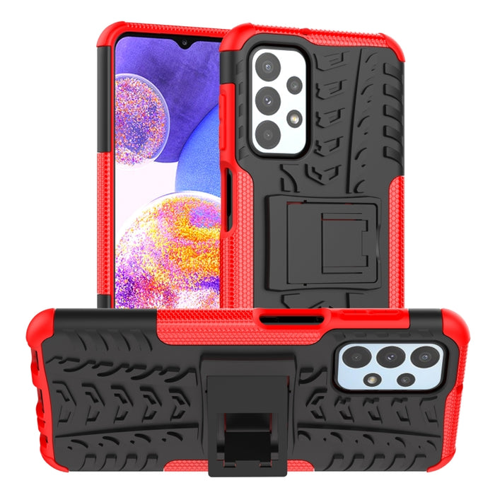 Funda para teléfono TPU+PC a prueba de golpes con textura de neumático con soporte, For OnePlus Nord N20 5G, For Samsung Galaxy A73 5G, For Samsung Galaxy A23, For Xiaomi Redmi Note 11S 4G International Version                                          ...