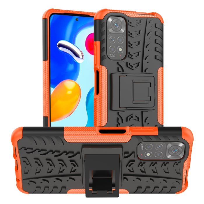 Funda para teléfono TPU+PC a prueba de golpes con textura de neumático con soporte, For OnePlus Nord N20 5G, For Samsung Galaxy A73 5G, For Samsung Galaxy A23, For Xiaomi Redmi Note 11S 4G International Version                                          ...