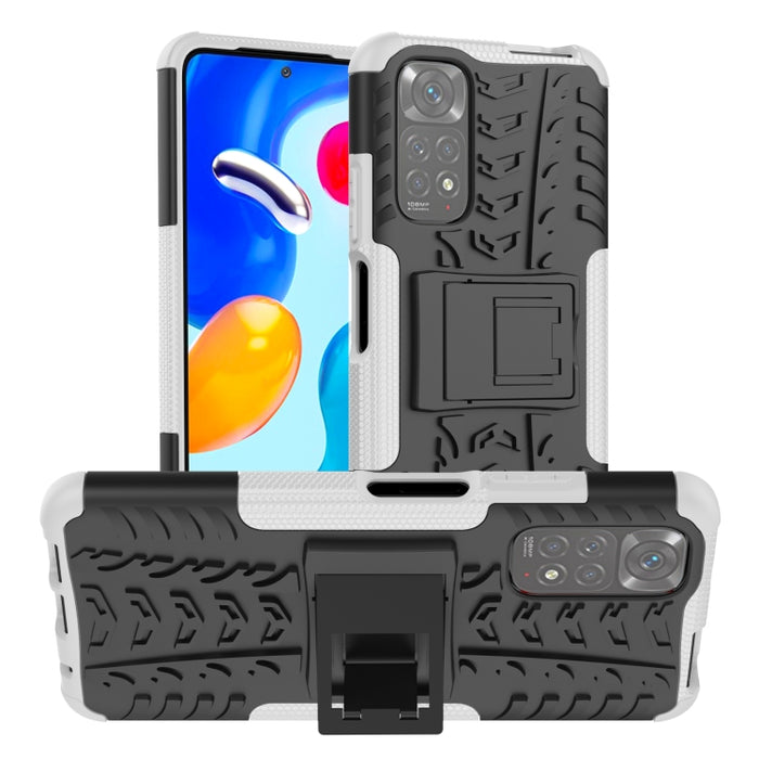 Funda para teléfono TPU+PC a prueba de golpes con textura de neumático con soporte, For OnePlus Nord N20 5G, For Samsung Galaxy A73 5G, For Samsung Galaxy A23, For Xiaomi Redmi Note 11S 4G International Version                                          ...