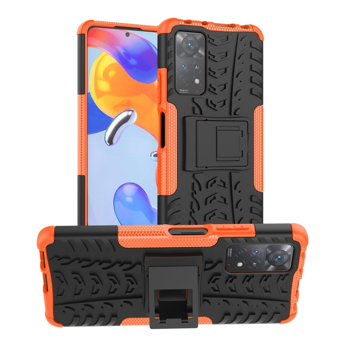 Funda para teléfono TPU+PC a prueba de golpes con textura de neumático con soporte, For OnePlus Nord N20 5G, For Samsung Galaxy A73 5G, For Samsung Galaxy A23, For Xiaomi Redmi Note 11S 4G International Version                                          ...