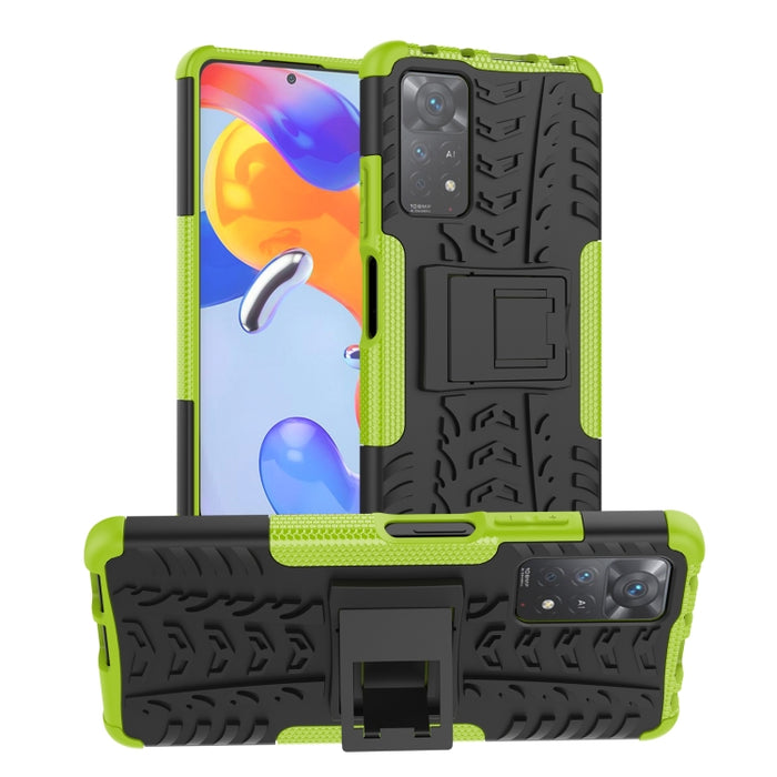 Funda para teléfono TPU+PC a prueba de golpes con textura de neumático con soporte, For OnePlus Nord N20 5G, For Samsung Galaxy A73 5G, For Samsung Galaxy A23, For Xiaomi Redmi Note 11S 4G International Version                                          ...
