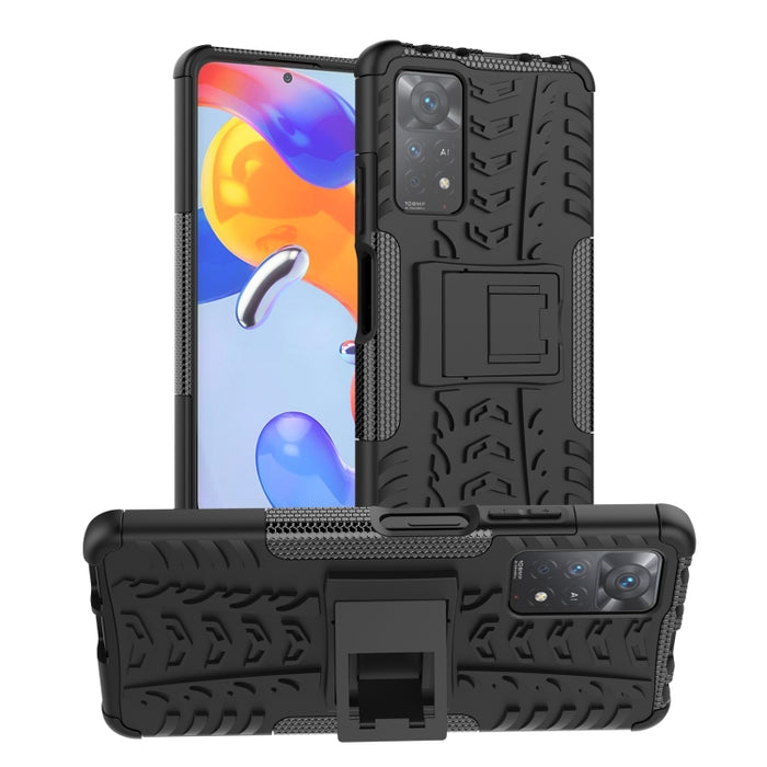 Funda para teléfono TPU+PC a prueba de golpes con textura de neumático con soporte, For OnePlus Nord N20 5G, For Samsung Galaxy A73 5G, For Samsung Galaxy A23, For Xiaomi Redmi Note 11S 4G International Version                                          ...