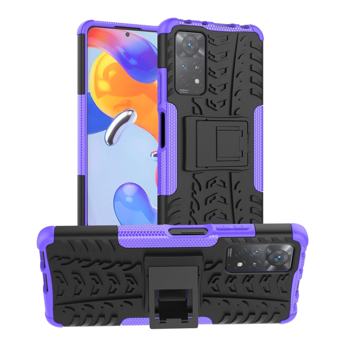 Funda para teléfono TPU+PC a prueba de golpes con textura de neumático con soporte, For OnePlus Nord N20 5G, For Samsung Galaxy A73 5G, For Samsung Galaxy A23, For Xiaomi Redmi Note 11S 4G International Version                                          ...