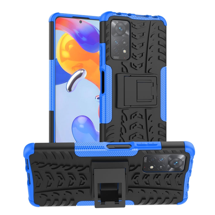 Funda para teléfono TPU+PC a prueba de golpes con textura de neumático con soporte, For OnePlus Nord N20 5G, For Samsung Galaxy A73 5G, For Samsung Galaxy A23, For Xiaomi Redmi Note 11S 4G International Version                                          ...