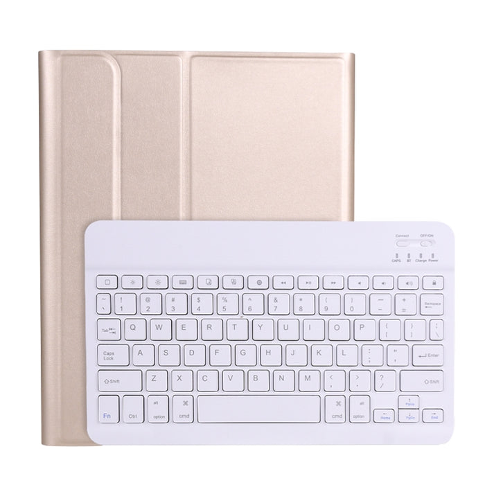 Estuche de cuero con teclado Bluetooth ultrafino con textura de piel de cordero A11B con portalápices