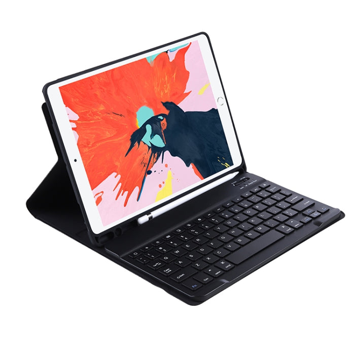 C-098B Candy Color Skin Feel Texture Teclado Bluetooth Estuche de cuero con portalápices
