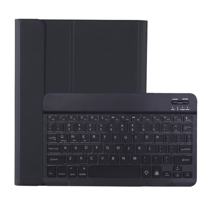 C-098B Candy Color Skin Feel Texture Teclado Bluetooth Estuche de cuero con portalápices