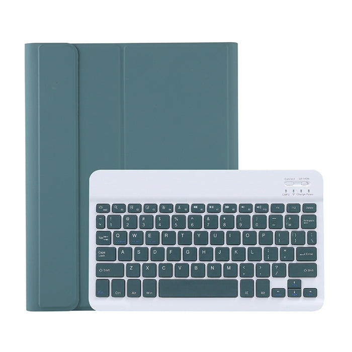C-098B Candy Color Skin Feel Texture Teclado Bluetooth Estuche de cuero con portalápices