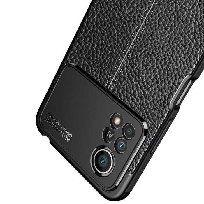Litchi Texture TPU Funda para teléfono a prueba de golpes, For Xiaomi Poco X4 Pro 5G Precise Hole