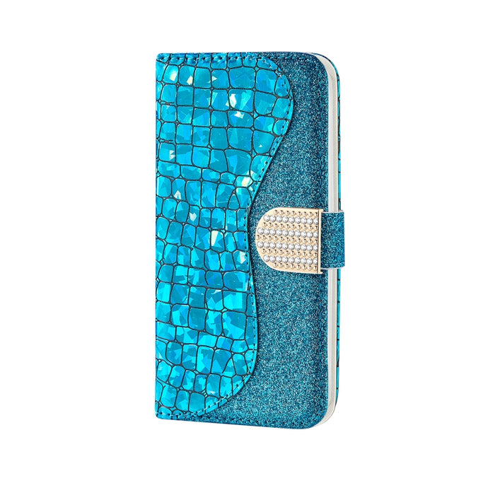 Estuche para teléfono de cuero de cocodrilo a juego con polvo de brillo láser, For Xiaomi Redmi Note 11 Pro International, For Xiaomi Redmi Note 11 International