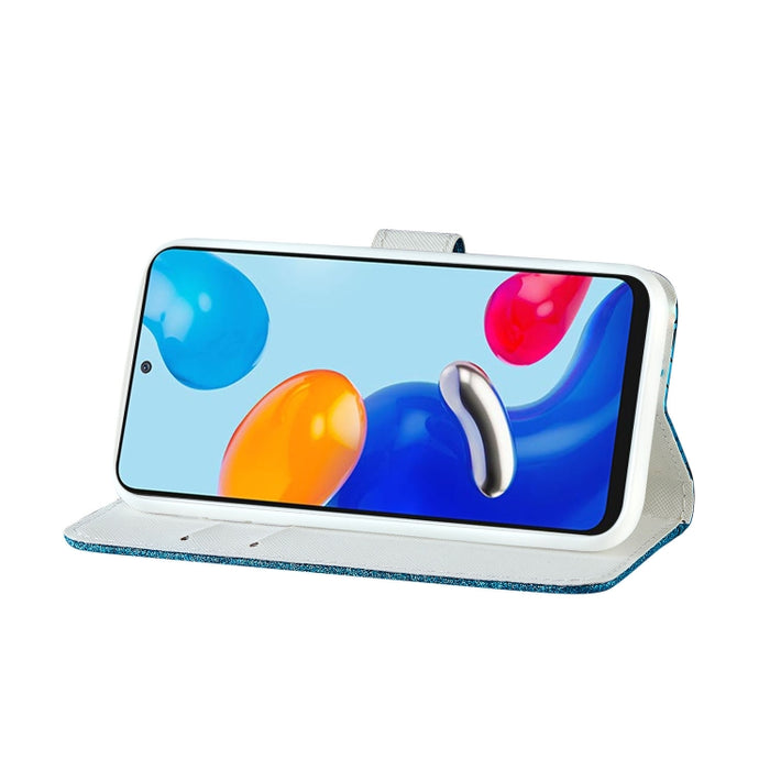 Estuche para teléfono de cuero de cocodrilo a juego con polvo de brillo láser, For Xiaomi Redmi Note 11 Pro International, For Xiaomi Redmi Note 11 International