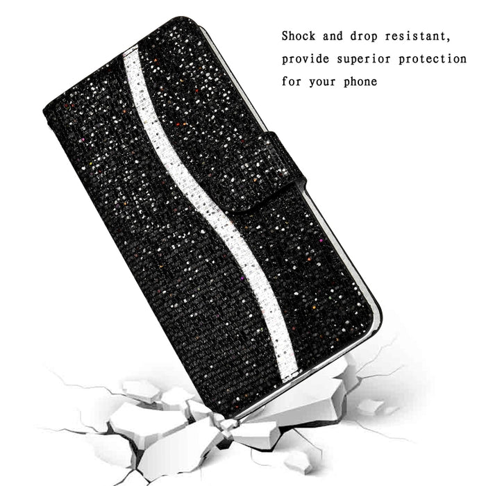 Estuche para teléfono de cuero con polvo de brillo, For Xiaomi Redmi Note 11 Pro International, For Xiaomi Redmi Note 11 International