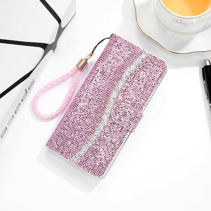 Estuche para teléfono de cuero con polvo de brillo, For Xiaomi Redmi Note 11 Pro International, For Xiaomi Redmi Note 11 International