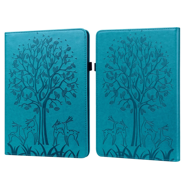 Estuche para tableta de cuero estampado prensado con estampado de árboles y ciervos con función de reposo/activación, For Xiaomi Pad 5 / 5 Pro, For Amazon Kindle Paperwhite 5 2021