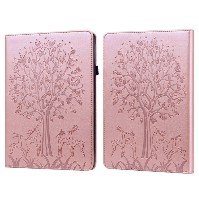 Estuche para tableta de cuero estampado prensado con estampado de árboles y ciervos con función de reposo/activación, For Xiaomi Pad 5 / 5 Pro, For Amazon Kindle Paperwhite 5 2021