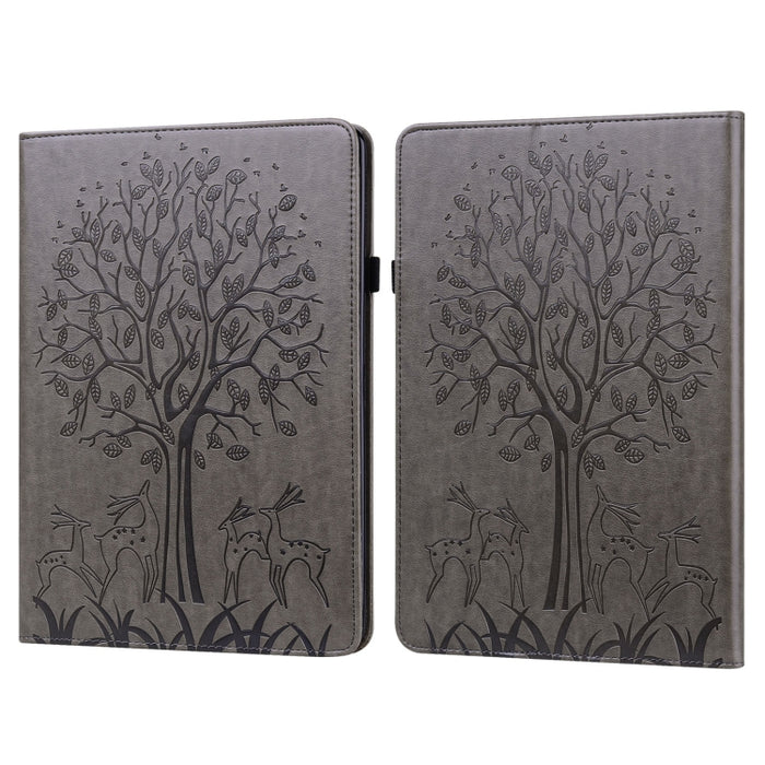 Estuche para tableta de cuero estampado prensado con estampado de árboles y ciervos con función de reposo/activación, For Xiaomi Pad 5 / 5 Pro, For Amazon Kindle Paperwhite 5 2021