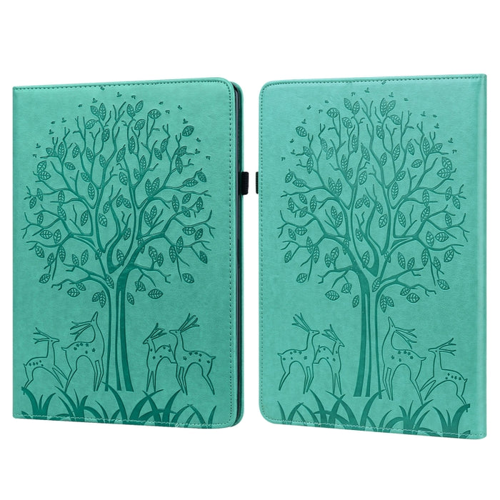 Estuche para tableta de cuero estampado prensado con estampado de árboles y ciervos con función de reposo/activación, For Xiaomi Pad 5 / 5 Pro, For Amazon Kindle Paperwhite 5 2021