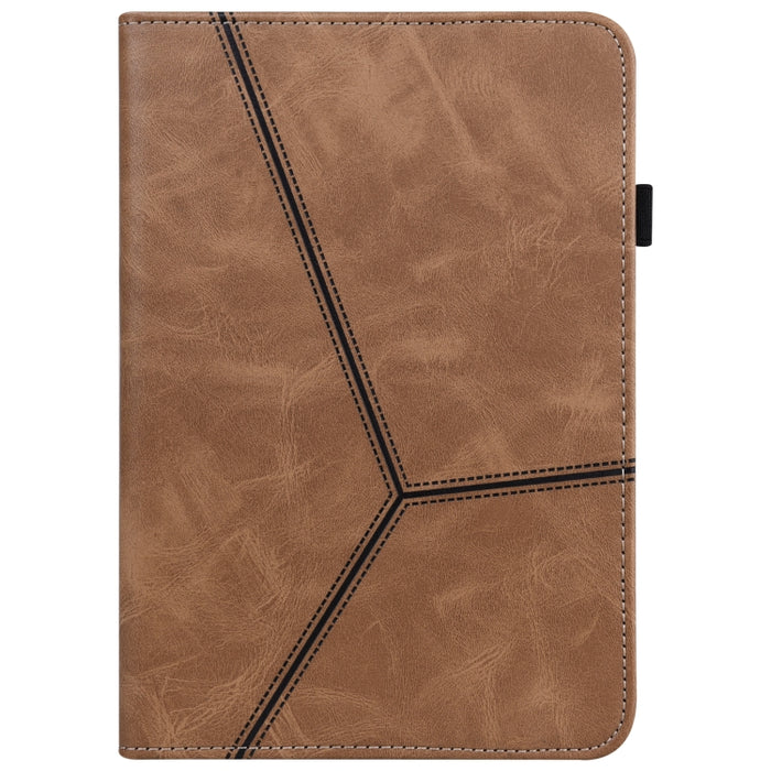 Estuche de cuero a rayas en relieve de color sólido, For Xiaomi Pad 5 / Pad 5 Pro, For Amazon Fire HD 10 Plus / Fire HD 10 (2021), For Amazon Paperwhite 5 2021