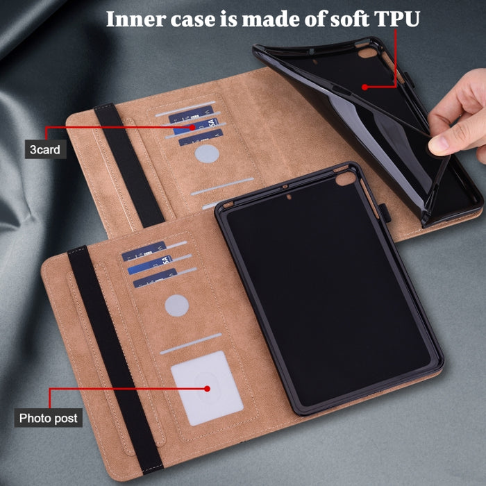 Estuche de cuero a rayas en relieve de color sólido, For Xiaomi Pad 5 / Pad 5 Pro, For Amazon Fire HD 10 Plus / Fire HD 10 (2021), For Amazon Paperwhite 5 2021