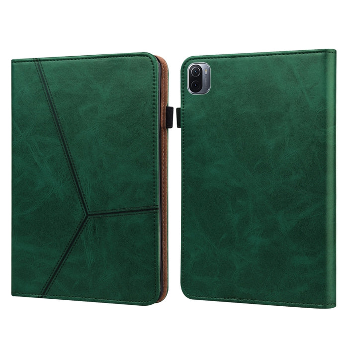 Estuche de cuero a rayas en relieve de color sólido, For Xiaomi Pad 5 / Pad 5 Pro, For Amazon Fire HD 10 Plus / Fire HD 10 (2021), For Amazon Paperwhite 5 2021