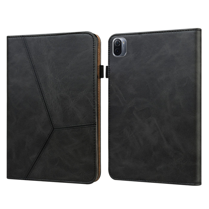 Estuche de cuero a rayas en relieve de color sólido, For Xiaomi Pad 5 / Pad 5 Pro, For Amazon Fire HD 10 Plus / Fire HD 10 (2021), For Amazon Paperwhite 5 2021