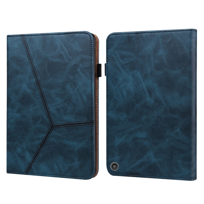 Estuche de cuero a rayas en relieve de color sólido, For Xiaomi Pad 5 / Pad 5 Pro, For Amazon Fire HD 10 Plus / Fire HD 10 (2021), For Amazon Paperwhite 5 2021