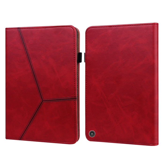 Estuche de cuero a rayas en relieve de color sólido, For Xiaomi Pad 5 / Pad 5 Pro, For Amazon Fire HD 10 Plus / Fire HD 10 (2021), For Amazon Paperwhite 5 2021