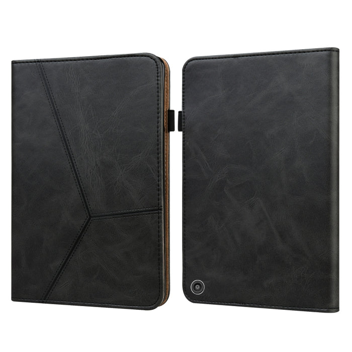 Estuche de cuero a rayas en relieve de color sólido, For Xiaomi Pad 5 / Pad 5 Pro, For Amazon Fire HD 10 Plus / Fire HD 10 (2021), For Amazon Paperwhite 5 2021