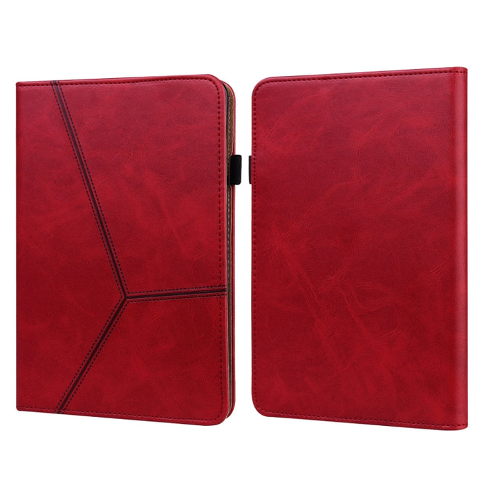 Estuche de cuero a rayas en relieve de color sólido, For Xiaomi Pad 5 / Pad 5 Pro, For Amazon Fire HD 10 Plus / Fire HD 10 (2021), For Amazon Paperwhite 5 2021