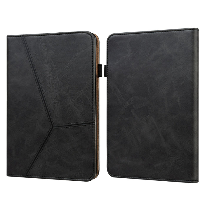 Estuche de cuero a rayas en relieve de color sólido, For Xiaomi Pad 5 / Pad 5 Pro, For Amazon Fire HD 10 Plus / Fire HD 10 (2021), For Amazon Paperwhite 5 2021