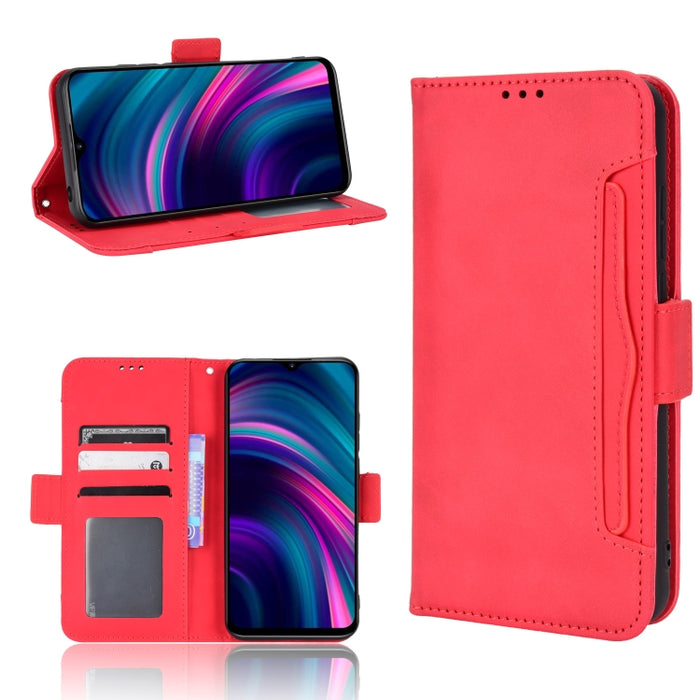 Estuche para teléfono de cuero con patrón de piel de becerro, For BLU G51 Plus, For BLU G91 Pro, For OPPO Realme Q3T / Q3S, For OPPO Reno7 5G / Find X5 Lite, For Schok Volt SV55 / SV55216, For TCL 30V 5G, For vivo S12 / V23 5G, For vivo Y76 5G         ...