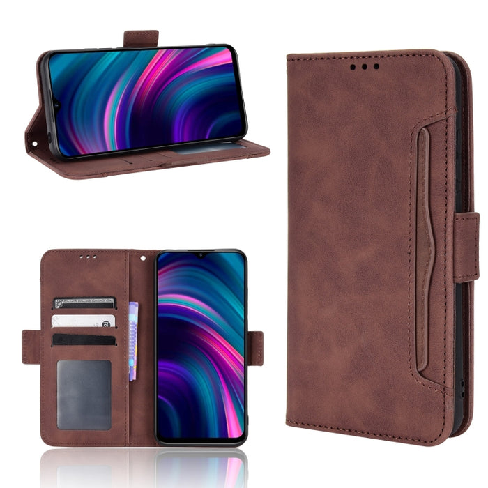 Estuche para teléfono de cuero con patrón de piel de becerro, For BLU G51 Plus, For BLU G91 Pro, For OPPO Realme Q3T / Q3S, For OPPO Reno7 5G / Find X5 Lite, For Schok Volt SV55 / SV55216, For TCL 30V 5G, For vivo S12 / V23 5G, For vivo Y76 5G         ...