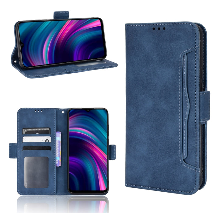 Estuche para teléfono de cuero con patrón de piel de becerro, For BLU G51 Plus, For BLU G91 Pro, For OPPO Realme Q3T / Q3S, For OPPO Reno7 5G / Find X5 Lite, For Schok Volt SV55 / SV55216, For TCL 30V 5G, For vivo S12 / V23 5G, For vivo Y76 5G         ...