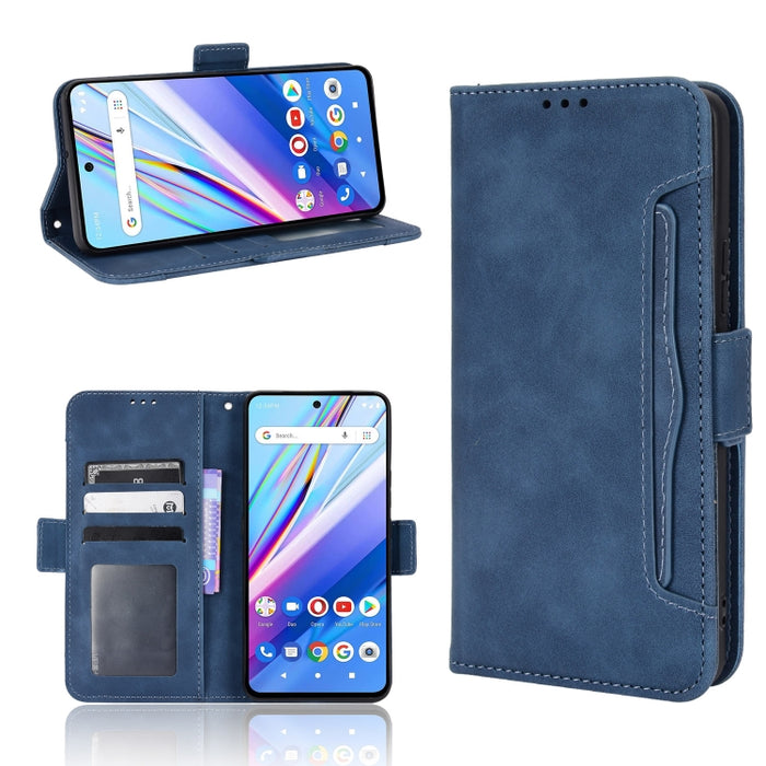 Estuche para teléfono de cuero con patrón de piel de becerro, For BLU G51 Plus, For BLU G91 Pro, For OPPO Realme Q3T / Q3S, For OPPO Reno7 5G / Find X5 Lite, For Schok Volt SV55 / SV55216, For TCL 30V 5G, For vivo S12 / V23 5G, For vivo Y76 5G         ...