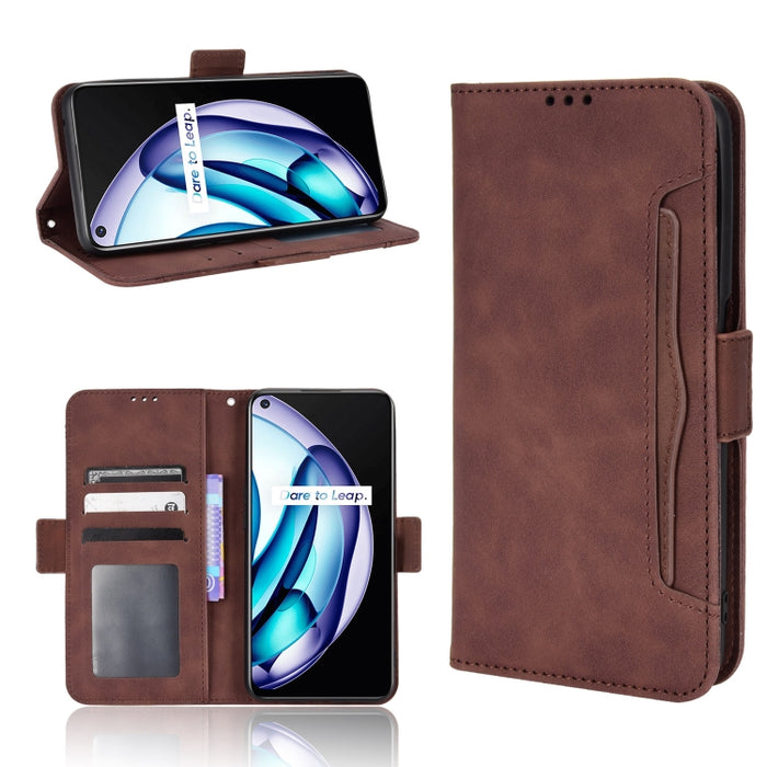 Estuche para teléfono de cuero con patrón de piel de becerro, For BLU G51 Plus, For BLU G91 Pro, For OPPO Realme Q3T / Q3S, For OPPO Reno7 5G / Find X5 Lite, For Schok Volt SV55 / SV55216, For TCL 30V 5G, For vivo S12 / V23 5G, For vivo Y76 5G         ...