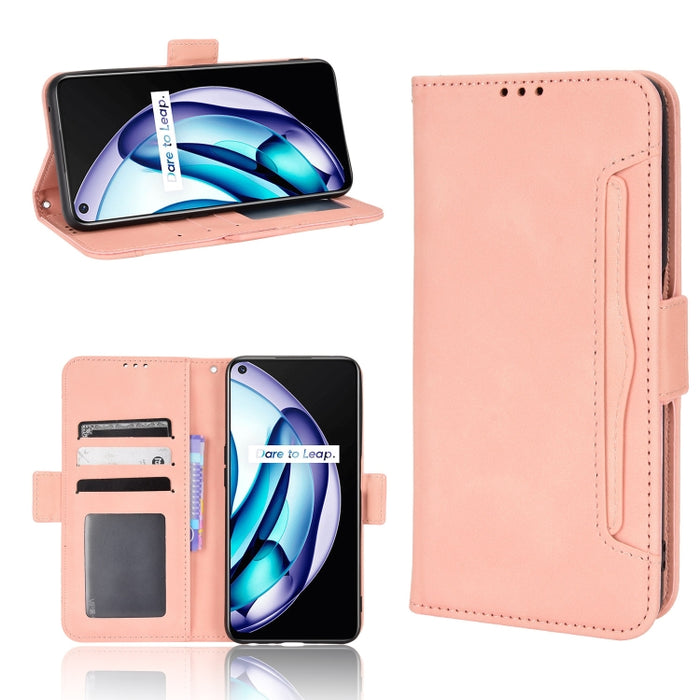 Estuche para teléfono de cuero con patrón de piel de becerro, For BLU G51 Plus, For BLU G91 Pro, For OPPO Realme Q3T / Q3S, For OPPO Reno7 5G / Find X5 Lite, For Schok Volt SV55 / SV55216, For TCL 30V 5G, For vivo S12 / V23 5G, For vivo Y76 5G         ...