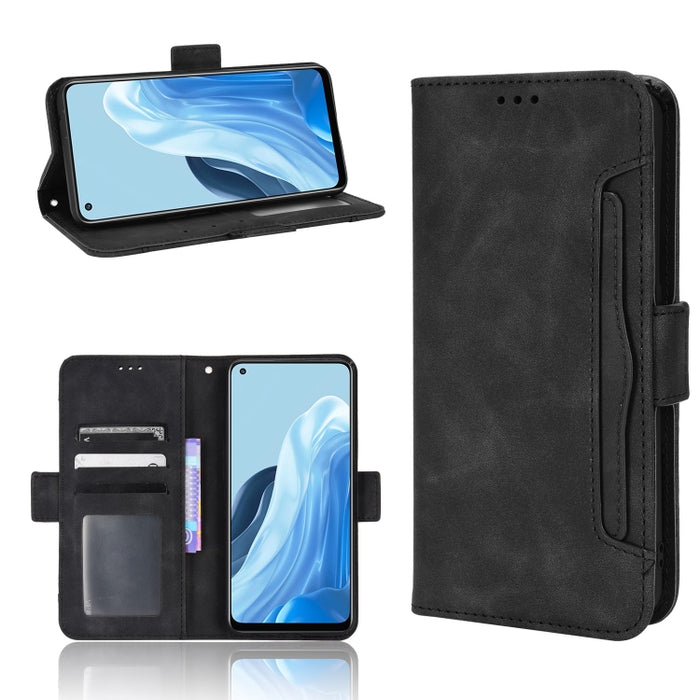 Estuche para teléfono de cuero con patrón de piel de becerro, For BLU G51 Plus, For BLU G91 Pro, For OPPO Realme Q3T / Q3S, For OPPO Reno7 5G / Find X5 Lite, For Schok Volt SV55 / SV55216, For TCL 30V 5G, For vivo S12 / V23 5G, For vivo Y76 5G         ...