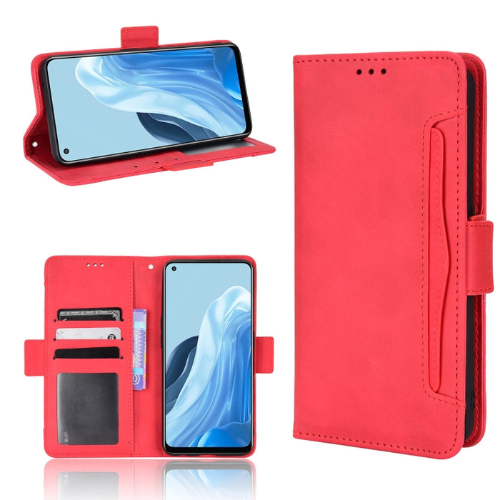 Estuche para teléfono de cuero con patrón de piel de becerro, For BLU G51 Plus, For BLU G91 Pro, For OPPO Realme Q3T / Q3S, For OPPO Reno7 5G / Find X5 Lite, For Schok Volt SV55 / SV55216, For TCL 30V 5G, For vivo S12 / V23 5G, For vivo Y76 5G         ...